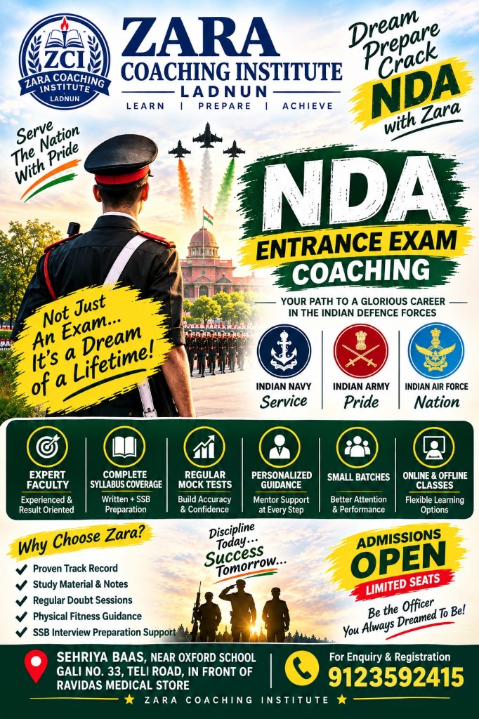 NDA Entrance Exam Coaching - Indian Navy, Army, Air Force - ZARA Coaching